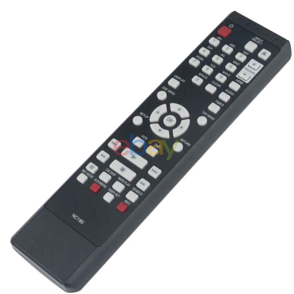 Télécommande combo NC180 NC180UH pour magnétoscope DVD FUNAI ZV427FX4 ZV427FX... - Photo 2/4