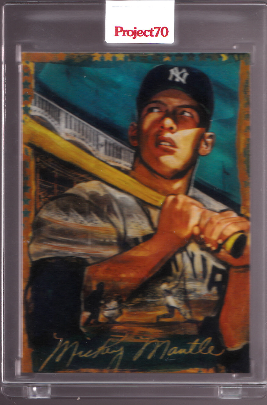 Mickey Mantle Yankees 1952 Topps 2021 PROJECT 70 Art by Andrew Thiele 100 w/ Box