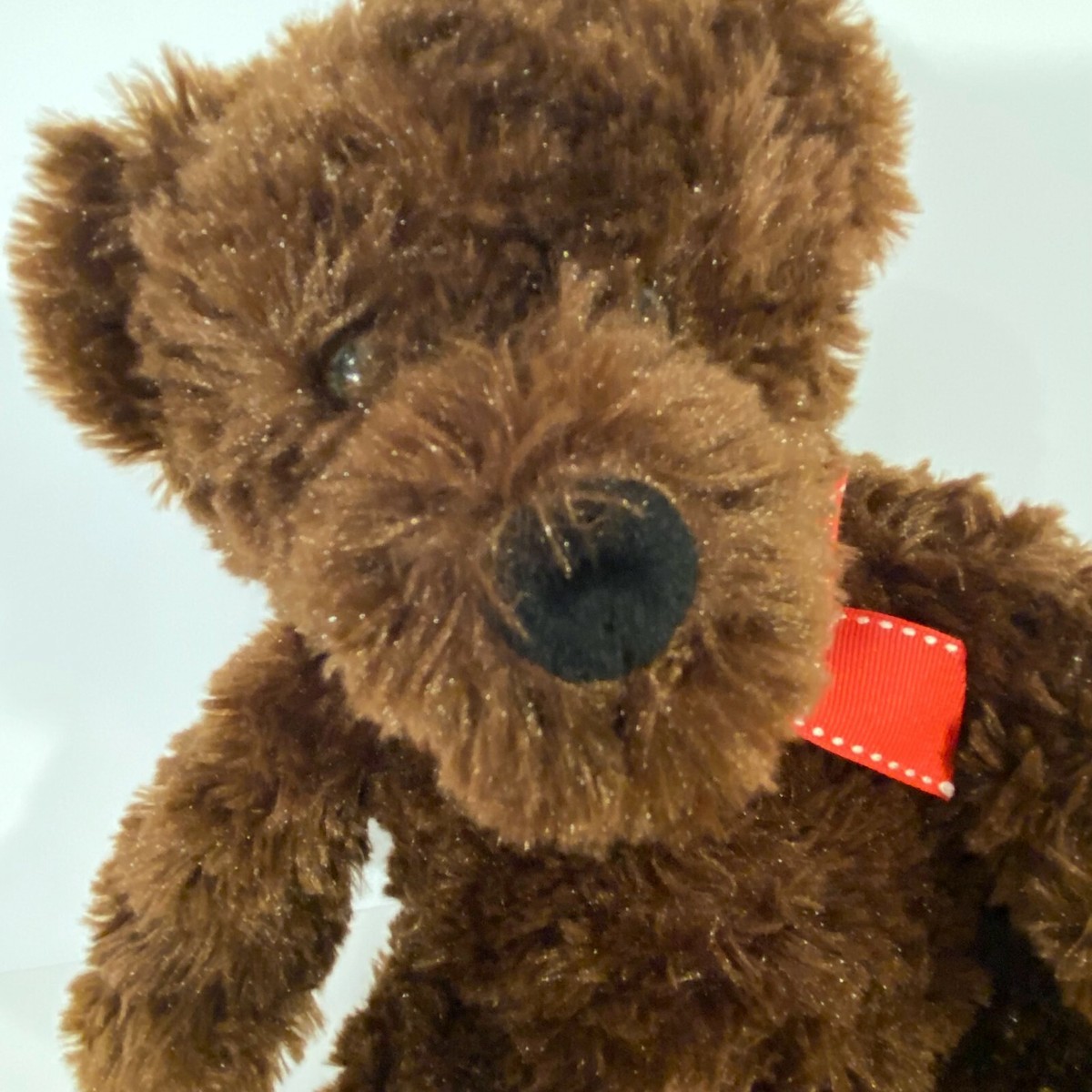 Trevor Bear (Brown with Red Bow) by People Pals Soft Cuddly