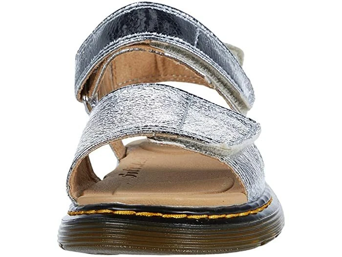 NEW Girls Dr. Martens Romi Youth Sandals Crinkle Metallic Size 3