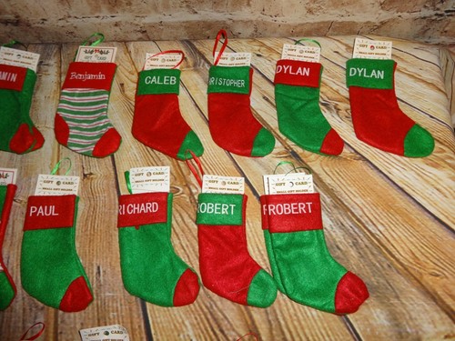 Personalized Name Christmas Stocking Gift Card Holder Male Boy Man Names - Picture 4 of 6