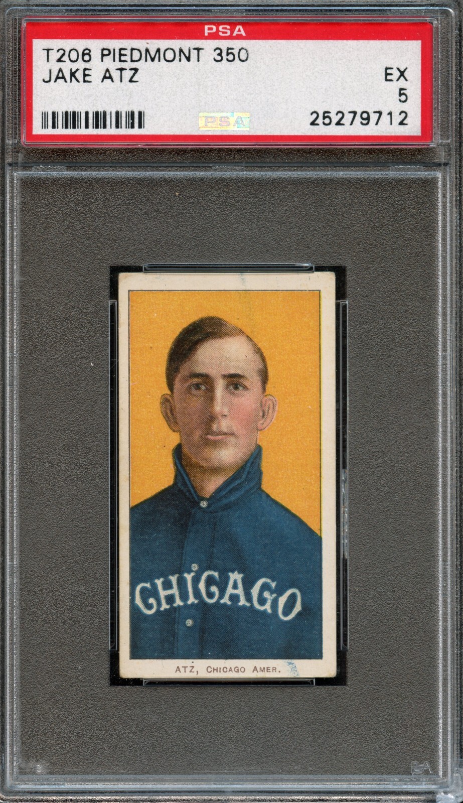 BB - 1909 T206 - Piedmont 350 - Jake Atz - PSA 5 - EX
