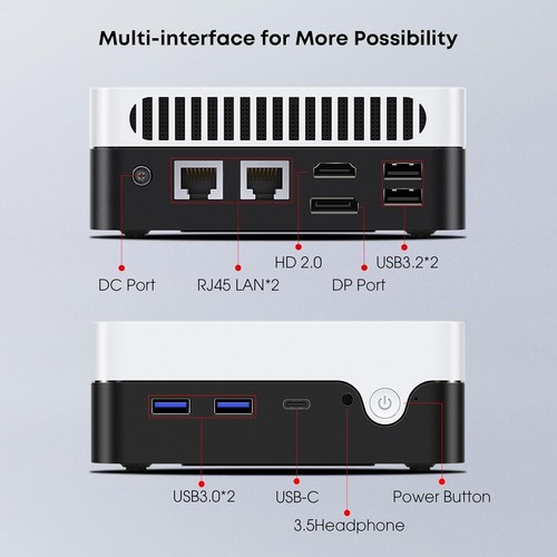LarkBox X Mini PC, 12GB LPDDR5 512GB SSD, Intel 12th Gen N100up to 3.4GHz, Wi... - Picture 9 of 9