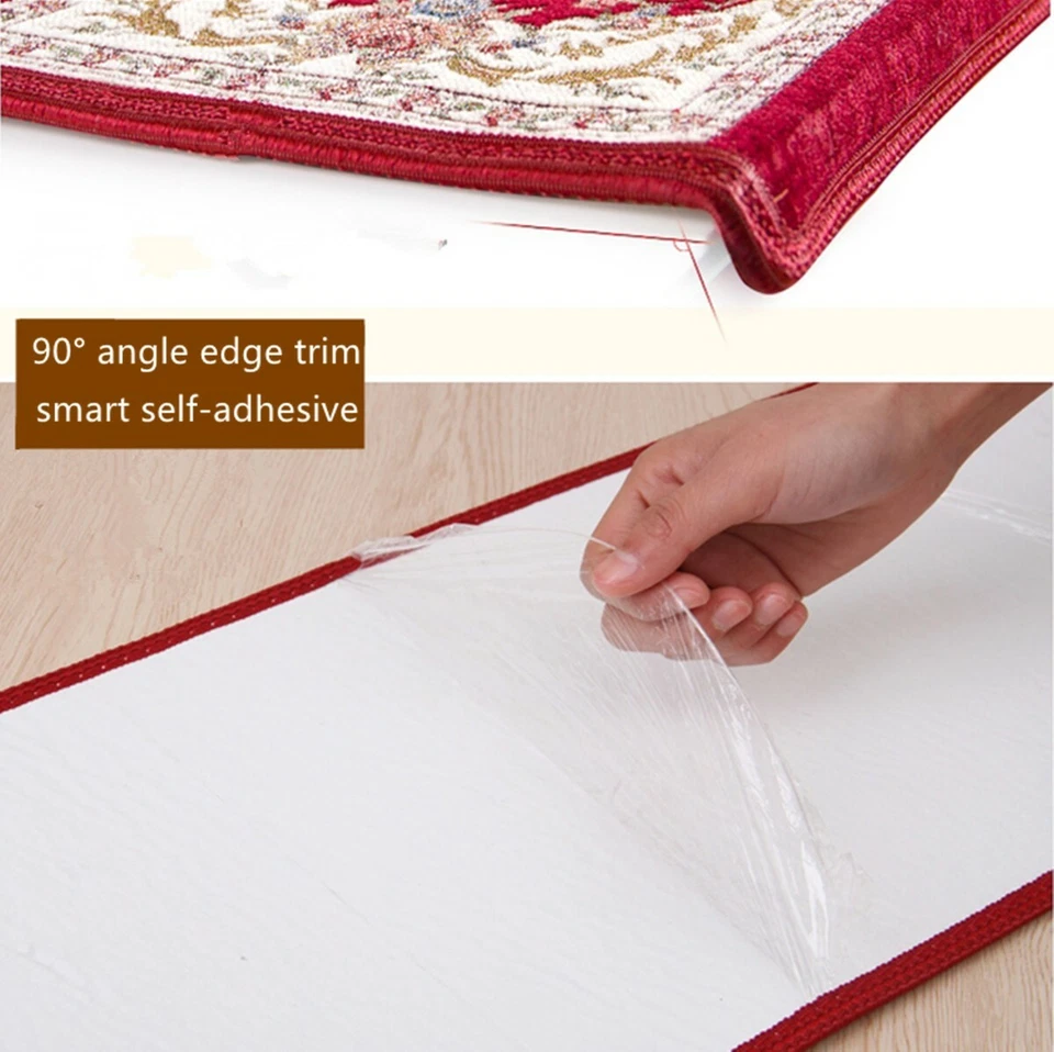 优雅花卉自粘楼梯地毯防滑地板地毯楼梯踏板 — 第 4/4 张图片