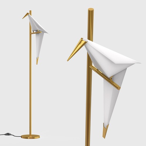 Iron LED Swing Paper Crane Bird Floor Lamps / Table Lights Bedside Home Lighting - Picture 35 of 47