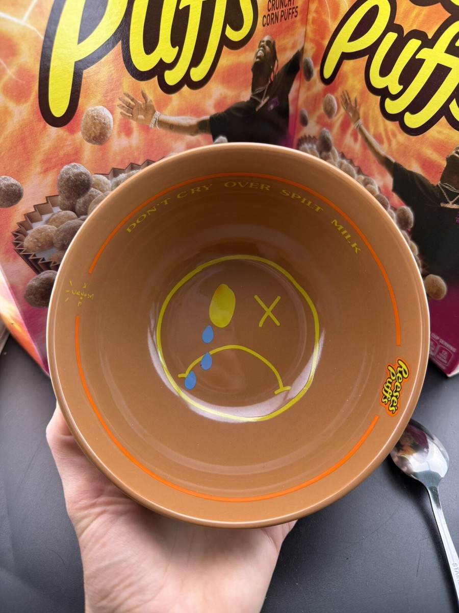 Reese's Puffs x Travis Scott Cereal, Bowl, and Spoon FULL