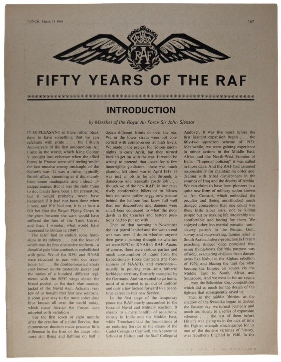 【USED】THE 50TH ANNIVERSARY OF THE R・A・F vtg Plate The 50th Anniversary Of The Corps For R.A.F.