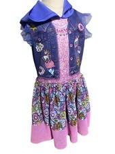 Jo Jo Siwa blue/pink bow hoodie dress girls Nickelodeon brand size M 7/8