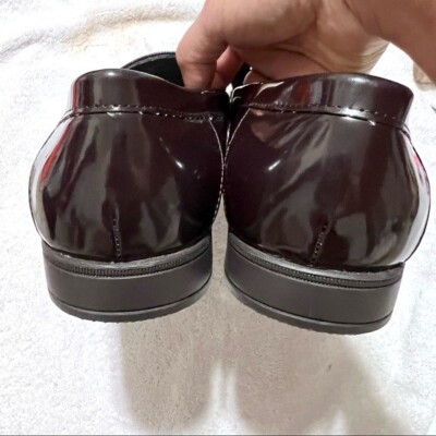 NEW Calvin Klein Dale Chocolate Patent Moc Toe Dress Shoes  display picture 2