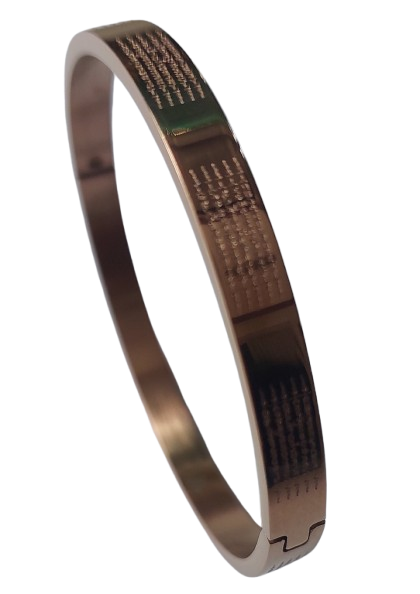 Bangle Mantra Yant 5 Rows Talisman Bracelet RoseGold Plated Thai Buddha Amulet-image