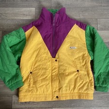 Vintage Pierre Cardin Women’s Jacket Multicoloured 80s Padded Coat Cotton Uk 16
