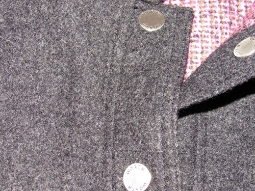 Worth Wende gefilzt Wolle Jacke Rock Anzug 8 10 M grau rosa - Bild 11 von 11