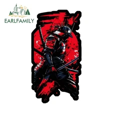 EARLFAMILY Japanese Samurai Car Stickers Personality Waterproof JDM Vinyl Decal