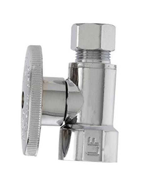 Plumb Pak PP20053LF 1/4 Turn Straight Shut-Off Valve, 1/2 X 3/8 In, Fip X Od,