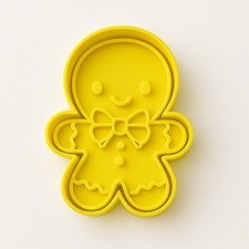 Gingerbread Boy Cookie Cutter Embosser – Fondant Biscuit Christmas Baking Too