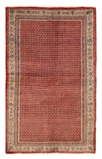 4'3" x 6'11" Traditional Vintage Hand Knotted Oriental Carpet Wool Area Rug