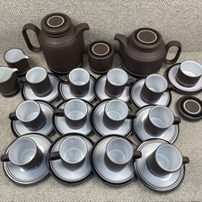Hornsea Contrast 30 Piece Espresso & Coffee Set Vintage Pottery