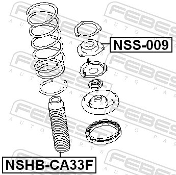 TOP STRUT MOUNTING NSS-009 FOR NISSAN PRIMERA/Hatchback MAXIMA/QX/V/IV/Station - Picture 3 of 9