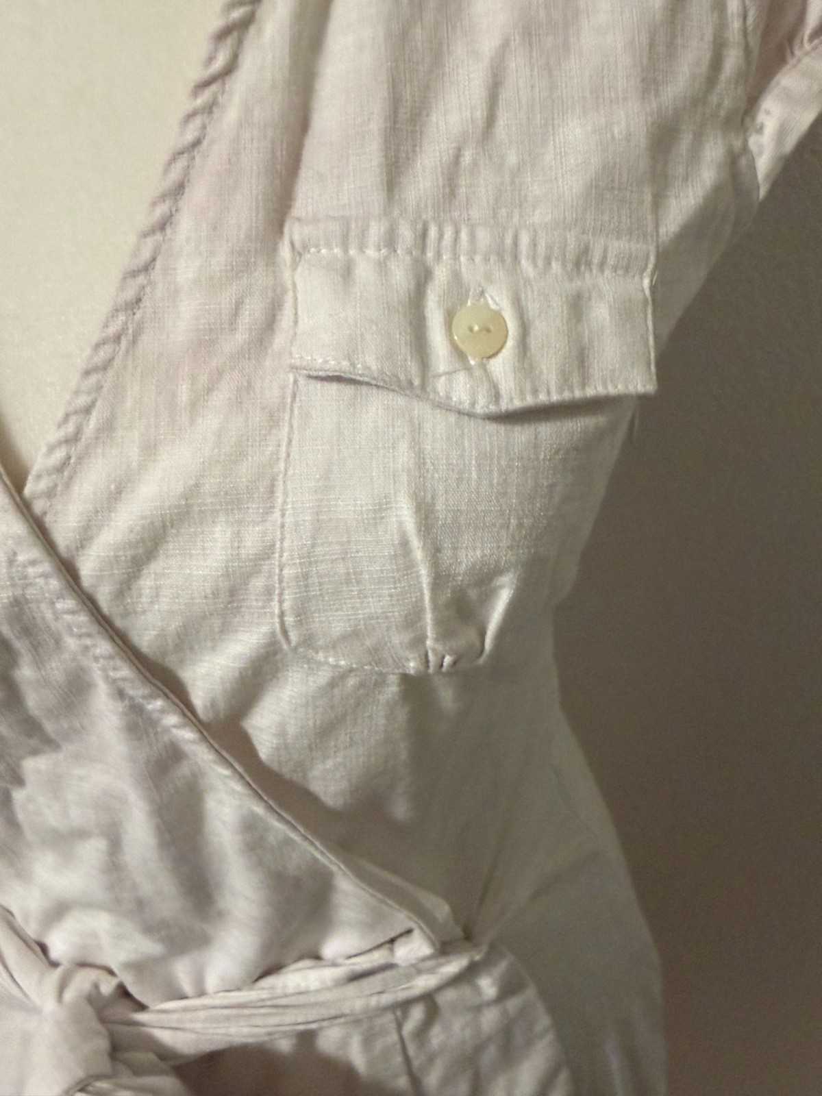 Zara Basic Cotton Short Sleeve Collared Wrap Dres… - image 5