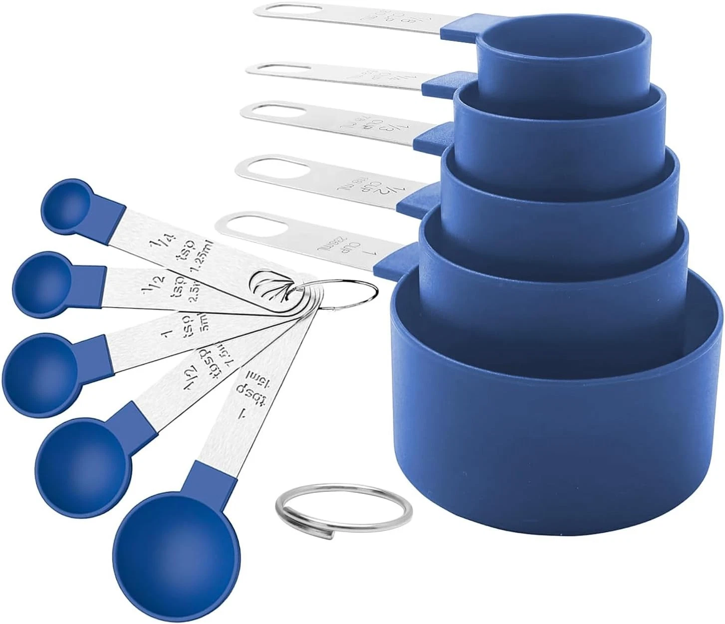 Measuring Cups and Spoons Set, 10-Piece Stackable Kitchen Tools with Stainless S
