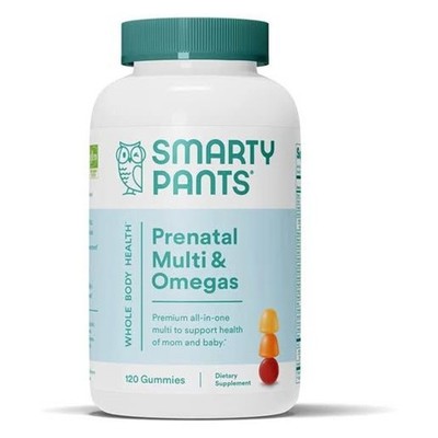 SmartyPants Prenatal Vitamins for Women, Multivitamin Gummies: Omega 3 Fish Oil
