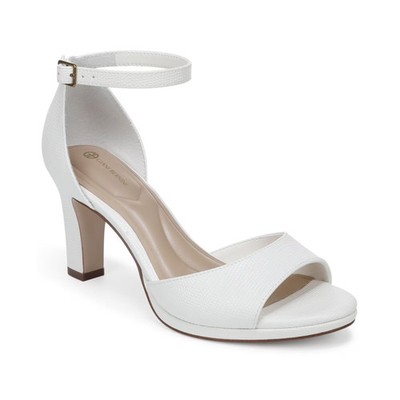 Women's Giani Bernini Sailorr Ankle Strap Dress Sandals White Lizard