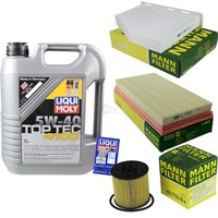 Mann Inspektionspaket Liqui Moly 4100 5W-40 FüR VW Touran 1.6 FSI Golf V 1.4