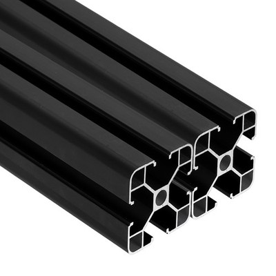 2 Stück Aluminiumprofil 4040 250 mm, Linearschiene schwarz eloxiert für eloxiert