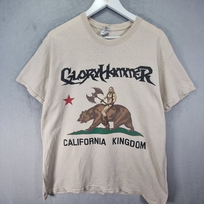 Glory Hammer T-Shirt Herren Large Creme California Kingdom Band Tee
