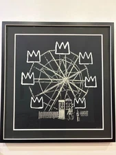 Banksy Banksquiat Black Signed Screenprint Pest Control Gross Domestic Product