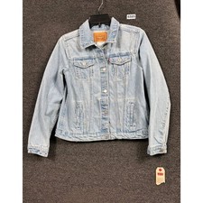 Levis Denim Jacket Youth XL Light Wash Blue Jean Trucker 13 15 Years Casual