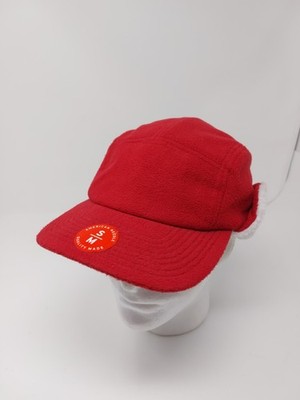 American Needle 5 Panel Quilt Lined Hat Size S/M Winter Cap Sherpa Earflaps