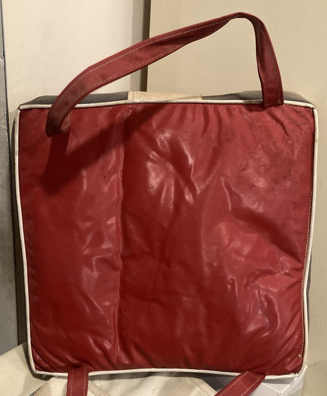 Vtg Safticraft Advertising Boat Seat Cushion E.W.&A.P. DUPONT INC Morgan City La