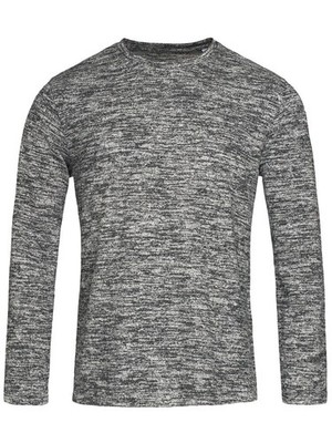 STEDMAN Herren Pullover KNIT SWEATER Langarm DARK GREY MELANGE