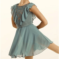 WEISSMAN Dance Costume lyrical I Want To Write You Song 10849 Sage green SA adul