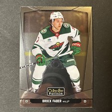 2024-25 OPC Platinum Base #82 Brock Faber - Minnesota Wild