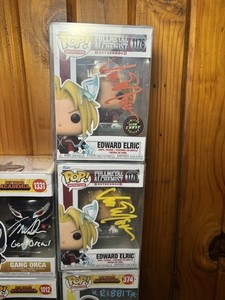Funko Pop Fullmetal Alchemist Edward Elric Glow Chase Edition Autographed