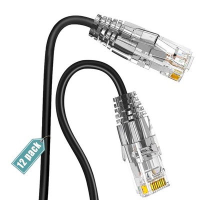 Cat6a Ethernet Kabel 0,25m 12 Stück 10Gbps Netzwerkkabel RJ45 Patchkabel