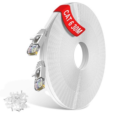 Cat6 Ethernet Kabel 30m/20m/15m/10m/5m/3m/2m/1m Flat Lan RJ45 High 30m 