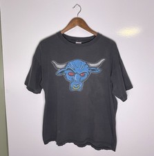 Vtg 90s 1998 The Rock WWF Layin  The Smackdown Brahma Bull T-Shirt Size L