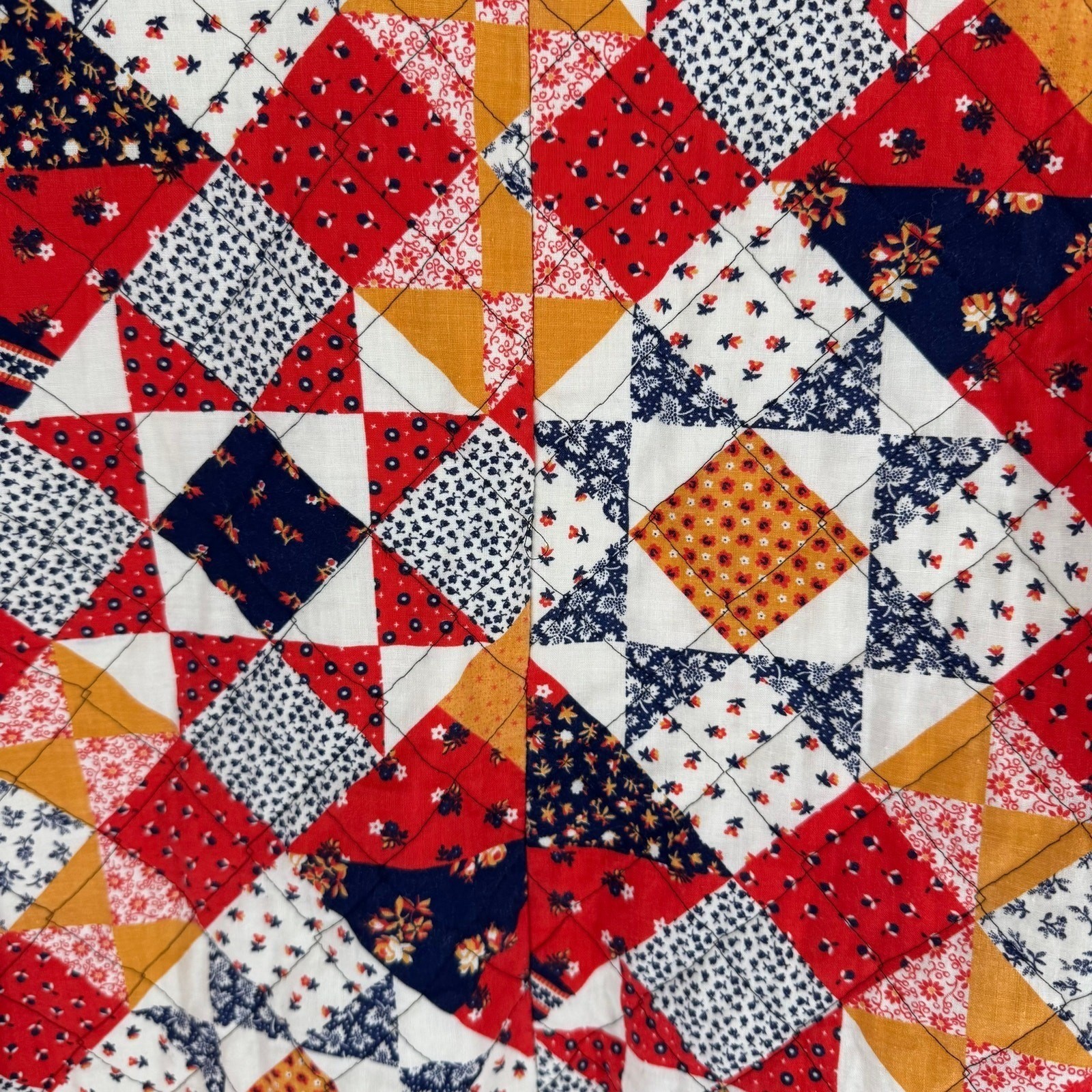 Handmade Quilted Patchwork Jacket Size M Cottage … - image 4