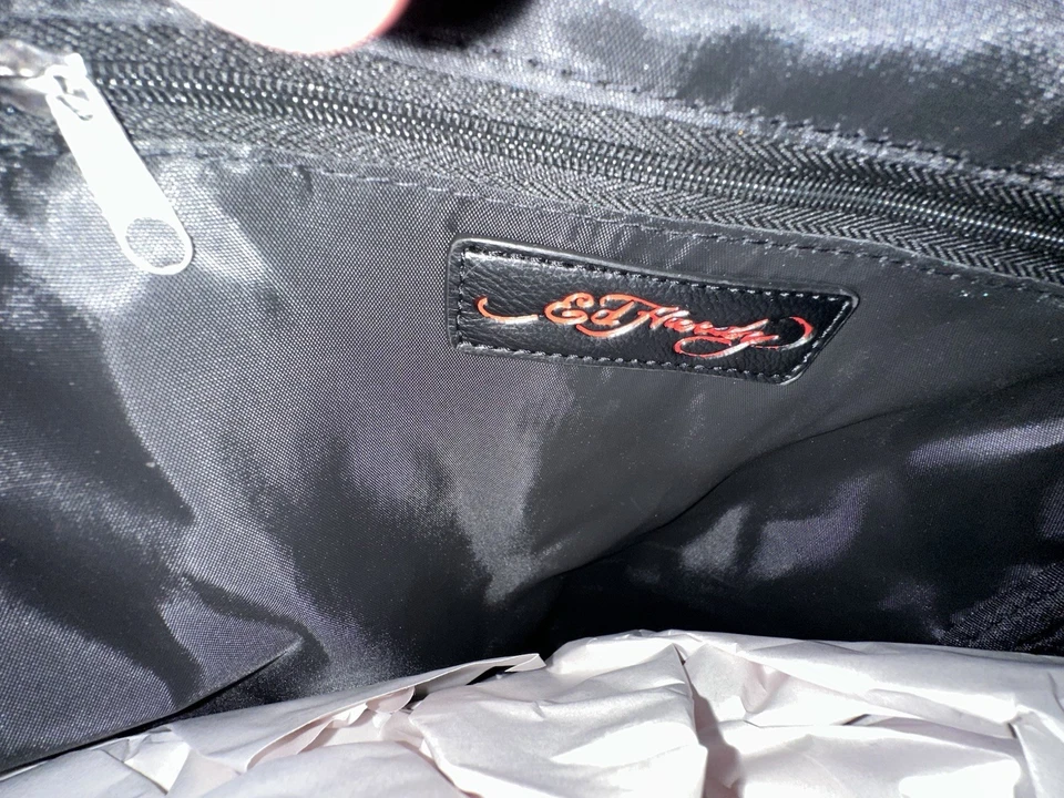 Mochila negra Tiger ED HARDY NUEVA CON ETIQUETAS para la mayoría de las computadoras portátiles ajustable Foto 4 de 4