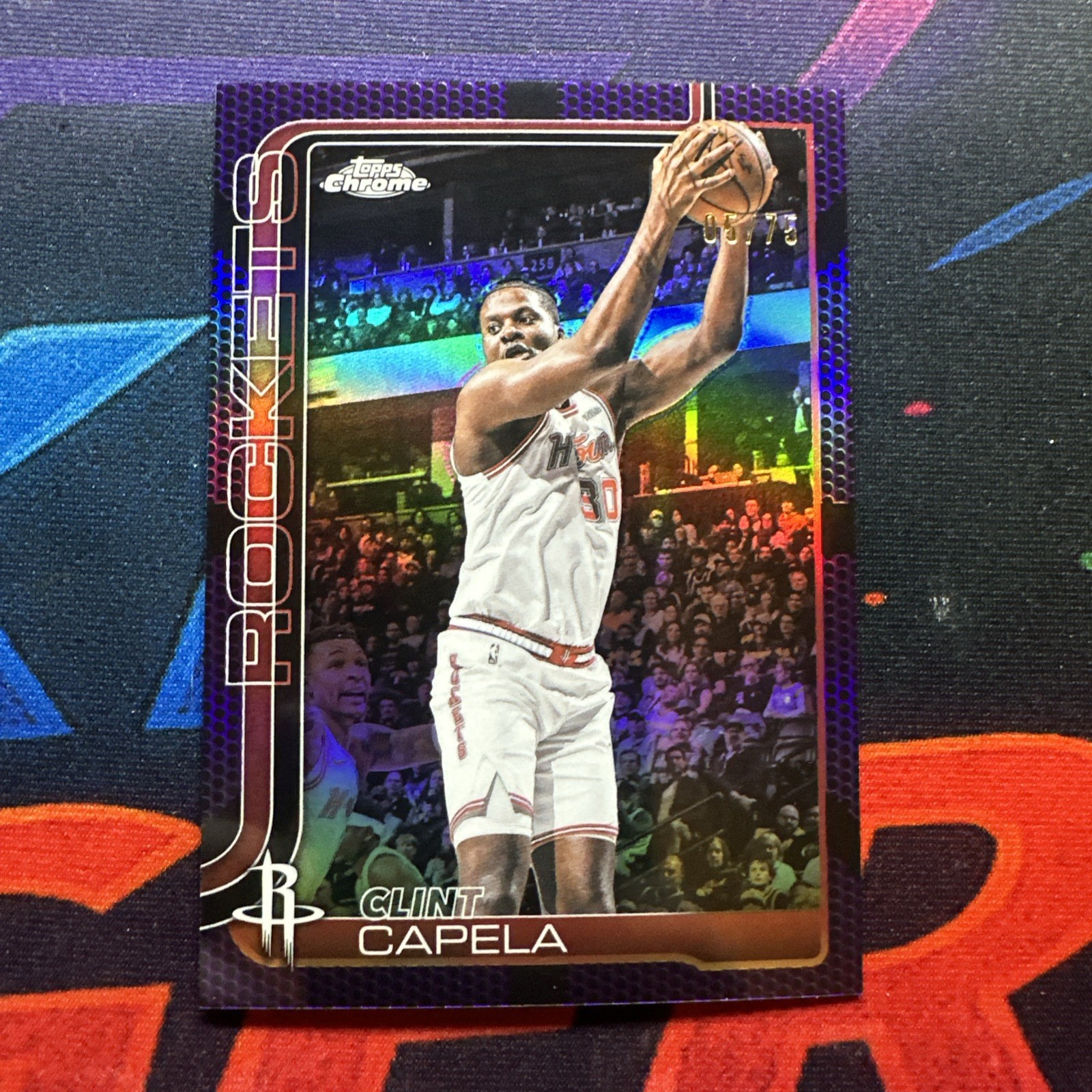 Topps Chrome UPDATE 2026 Clint Capela Purple Parallel Houston Rockets /75