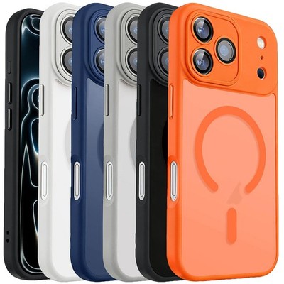 XDCASE TPU Hybrid Case für Apple iPhone 17 PRO MagSafe Frosted Charging PC Cover