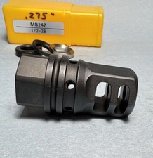Recoil Compensator Muzzle Brake 1/2-28 .223 5.56 Steel MB247 New