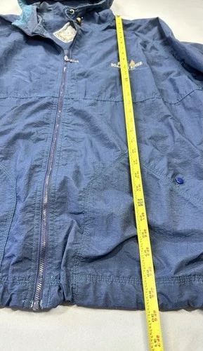 Vintage 90s Gear for Sports Roaring River Hooded Windbreaker Jacket Blue XL image 6