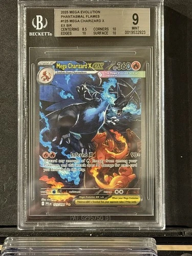 SIR Mega Charizard X EX Phantasmal Flames 125/094 BGS 9
