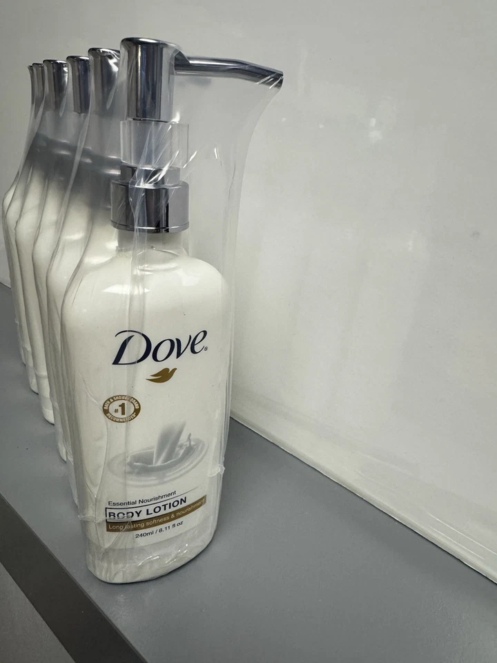 6 PACK Dove Body Care Lotion Pump Essential Nourishment Dry Skin 8oz 240ml - Image 4 of 4