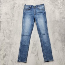 Rewash Jeans Womens 9/29 Juniors Blue Mid Rise Power Stretch Skinny Denim