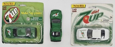 Vintage Golden Wheel 7UP & 7UP Diecast Car Special Edition Set Of 3